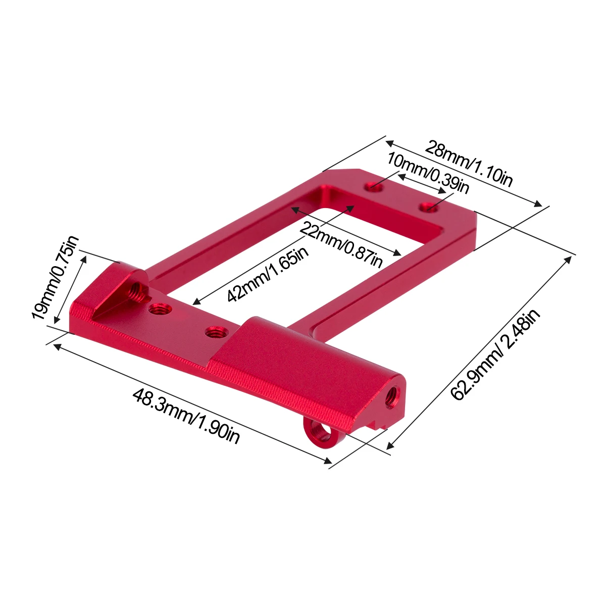 1/10 RC Crawler Servo Mount - CNC Aluminum BTA Mount For VS4-10 Phoenix, Low Center Of Gravity, Black