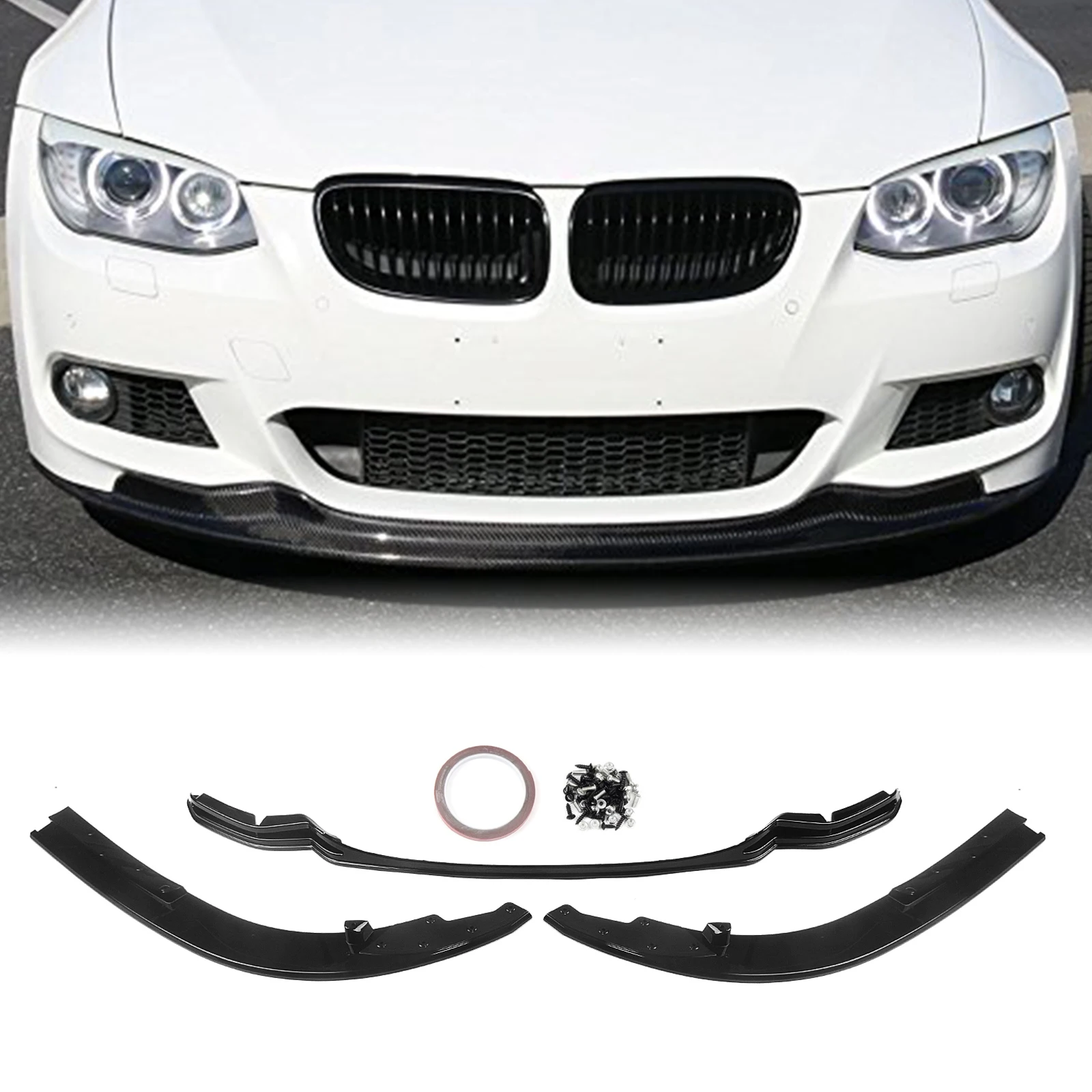FrontBumperSpoilerLipForBMW3SeriesE92E93325i328i335iLCI2010-20132-DoorMSportCarLowerSplitterProtectorBlade