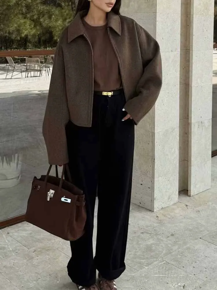 Women’s Woolen Lapel Jacket 1