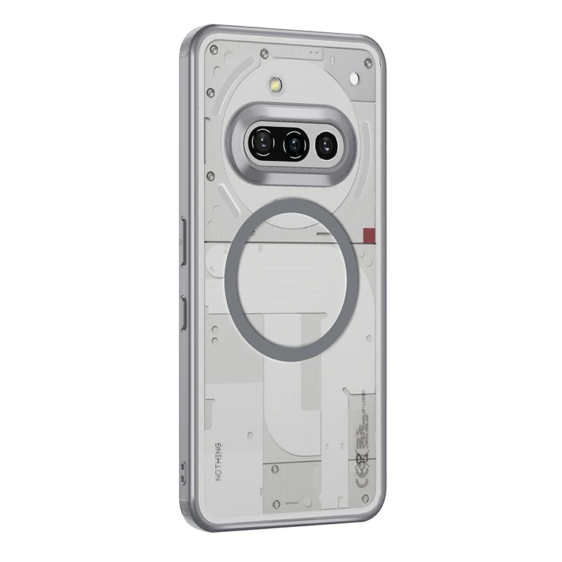 Magnetic Shockproof Transparent Case with Lens Protection - Crystal Clear Back Cover