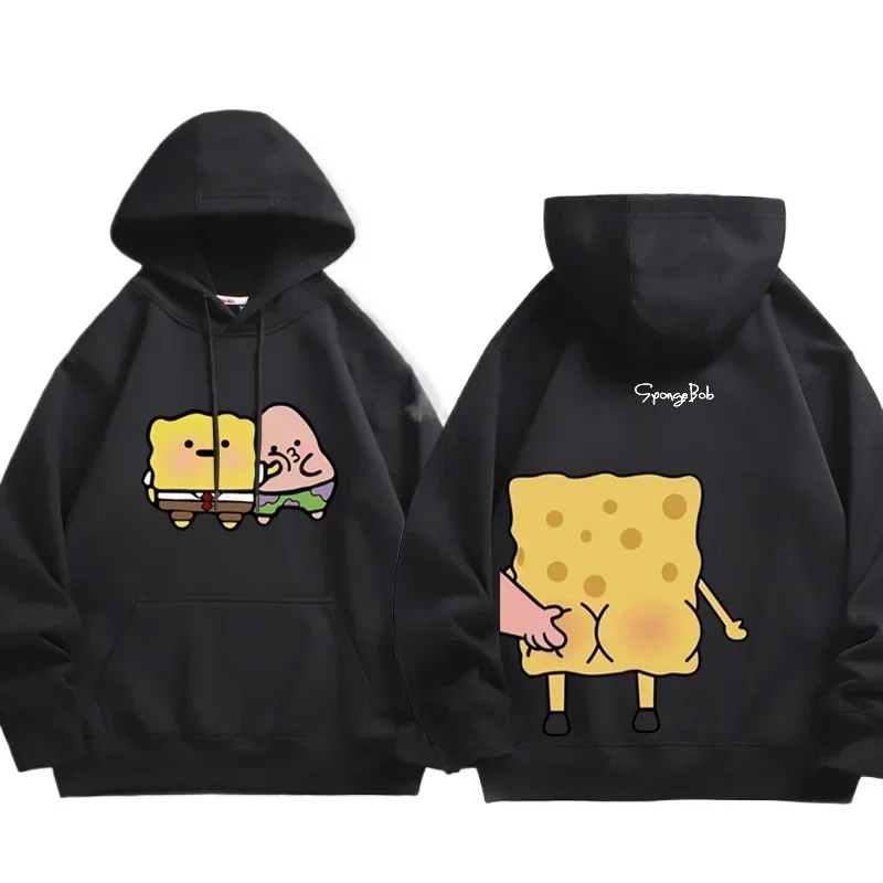 Fashionable and cute Spongebob Cartoon Anime Printing Men's and women's hoodies Autumn and Winter Couple's clothing hoodie 3