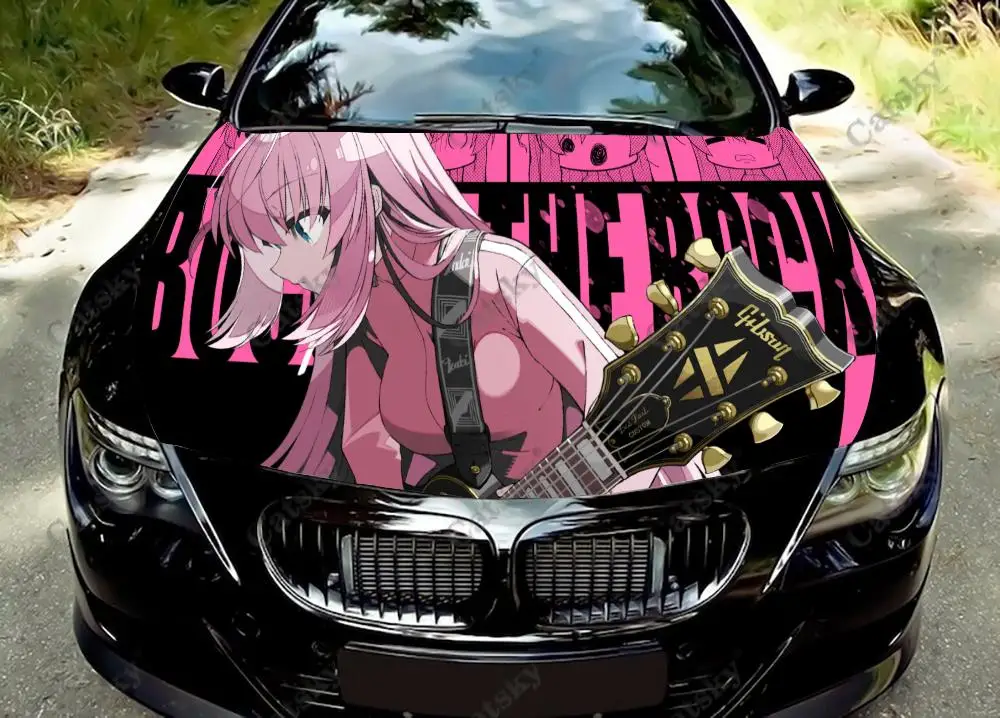 

Bocchi the Rock Anime Car Hood Vinyl Sticker Wrap Film Engine Cover Decal Sticker Universal Size Auto Hood Side Protect Film