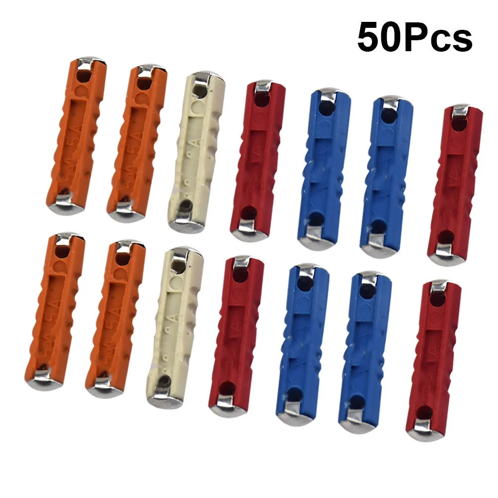 Fusibile Per Auto Con Fusibile Siluro Per Auto Ambientale Da 50 Pezzi Per Veicolo Automobilistico Camion Suv Home Boat Camper (Colore Casuale)