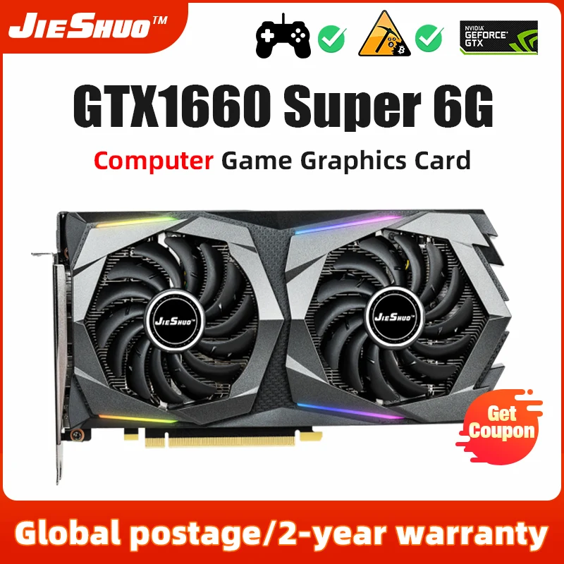 1650 Super Asus GeForce TUF Gaming OC 6GB - Graphics Card Gtx 1660