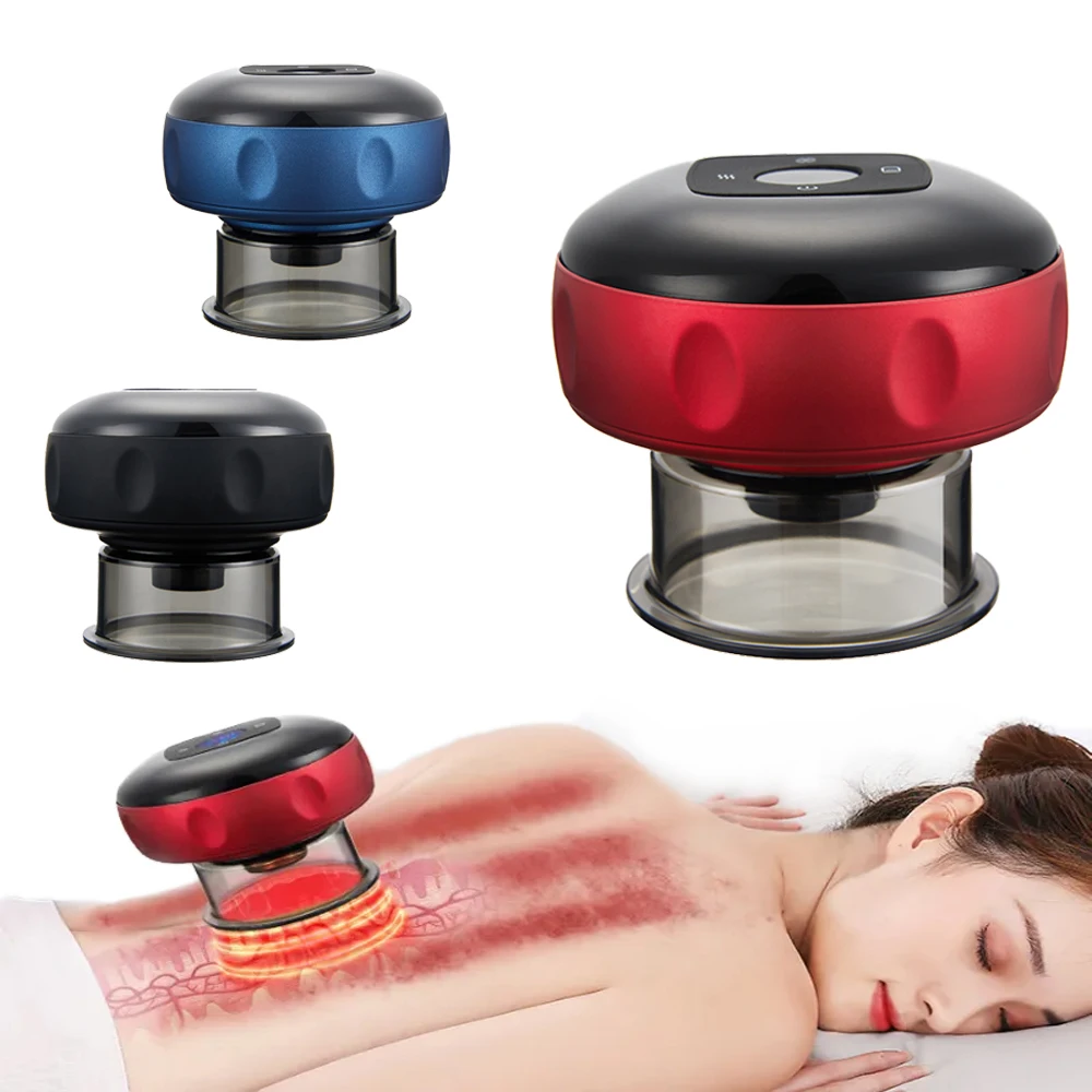 Electric Vacuum Cupping Massage Anti Cellulite Magnet Therapy Wireless Guasha Rechargeable Fat Burning Slimming Device Beauty