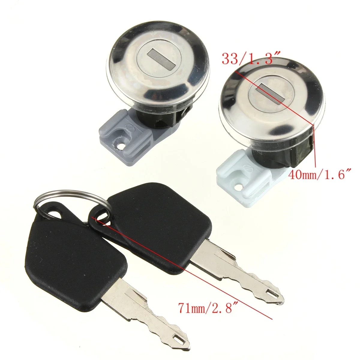 푸조 106 MK2 1997-2004 205 405 용 키가있는 2pcs 전면 도어 잠금 배럴 세트