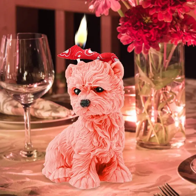 New 3D Dog Candle Mold Creative Candle Mold Of Large Poodle Candle