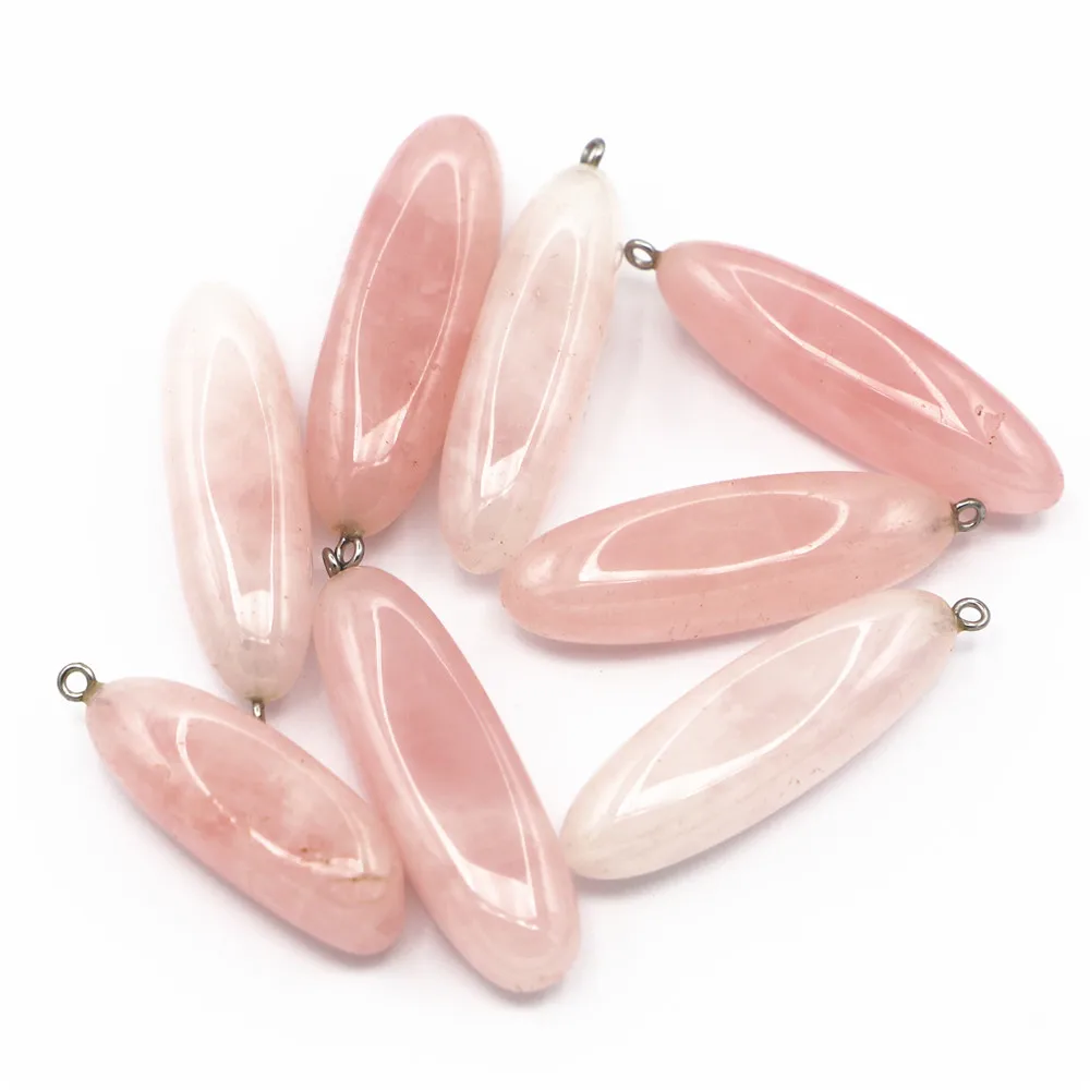 New Hot Natural Stone irregular Rose Quartz Crystal Pendants Charms for Fashion Women Jewelry Making 10pcs Bulk Items Wholesale
