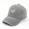 Casquette Homme Spring/Summer Hat Female Embroidered Peach Heart Wash Denim Baseball Hat Casual Korean Version Thin Gorras 5