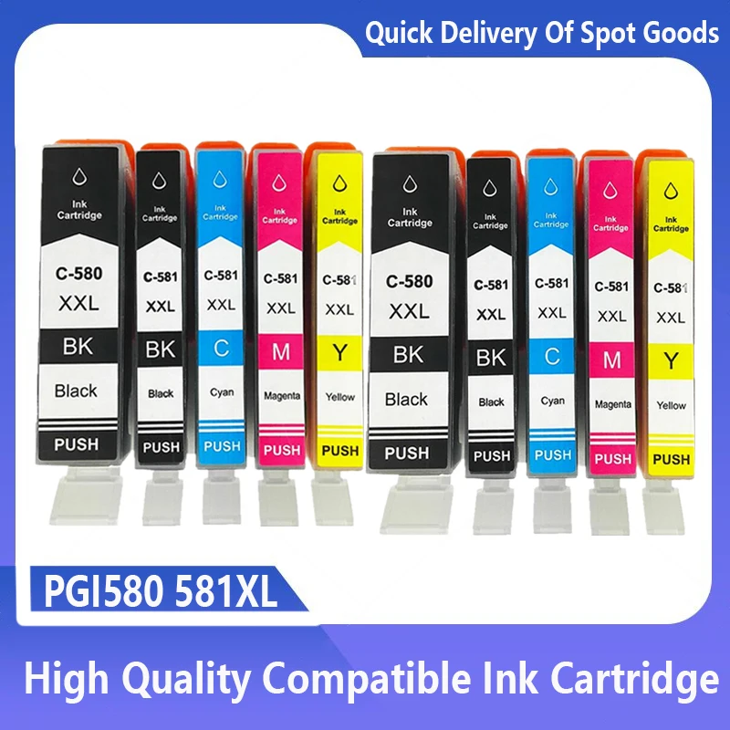 

PGI580 CLI581 Compatible Ink Cartridge For Canon PIXMA TS8150 TS8151 TS8152 TS8250 TS8251 TS8252 TS8350 TS9150 TS9155 printer