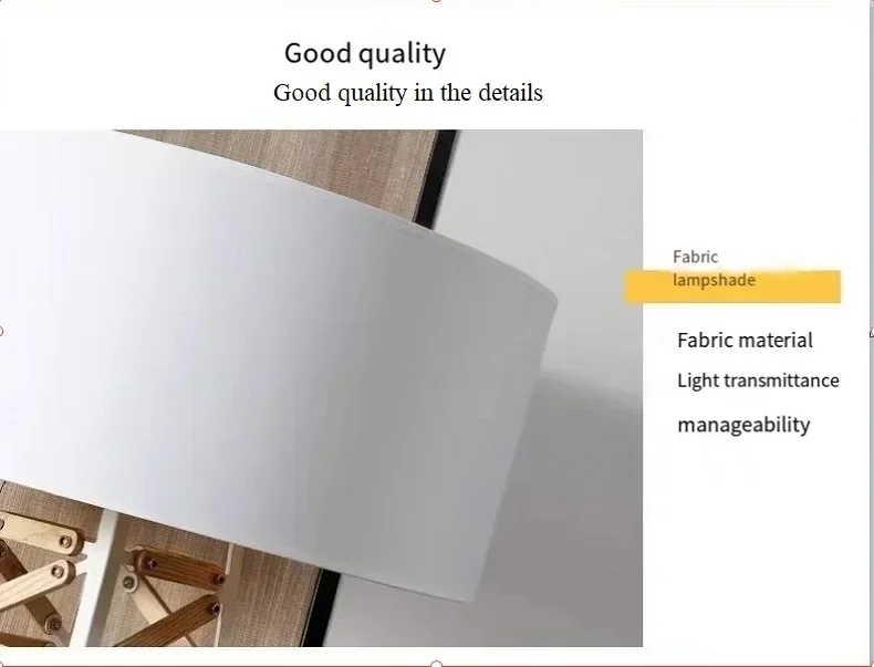 Description Picture 3 of itemNordic Creative Wood Tower Floor Lamp Living Room Bedroom Standing Designer Model Room LED Floor Lamp