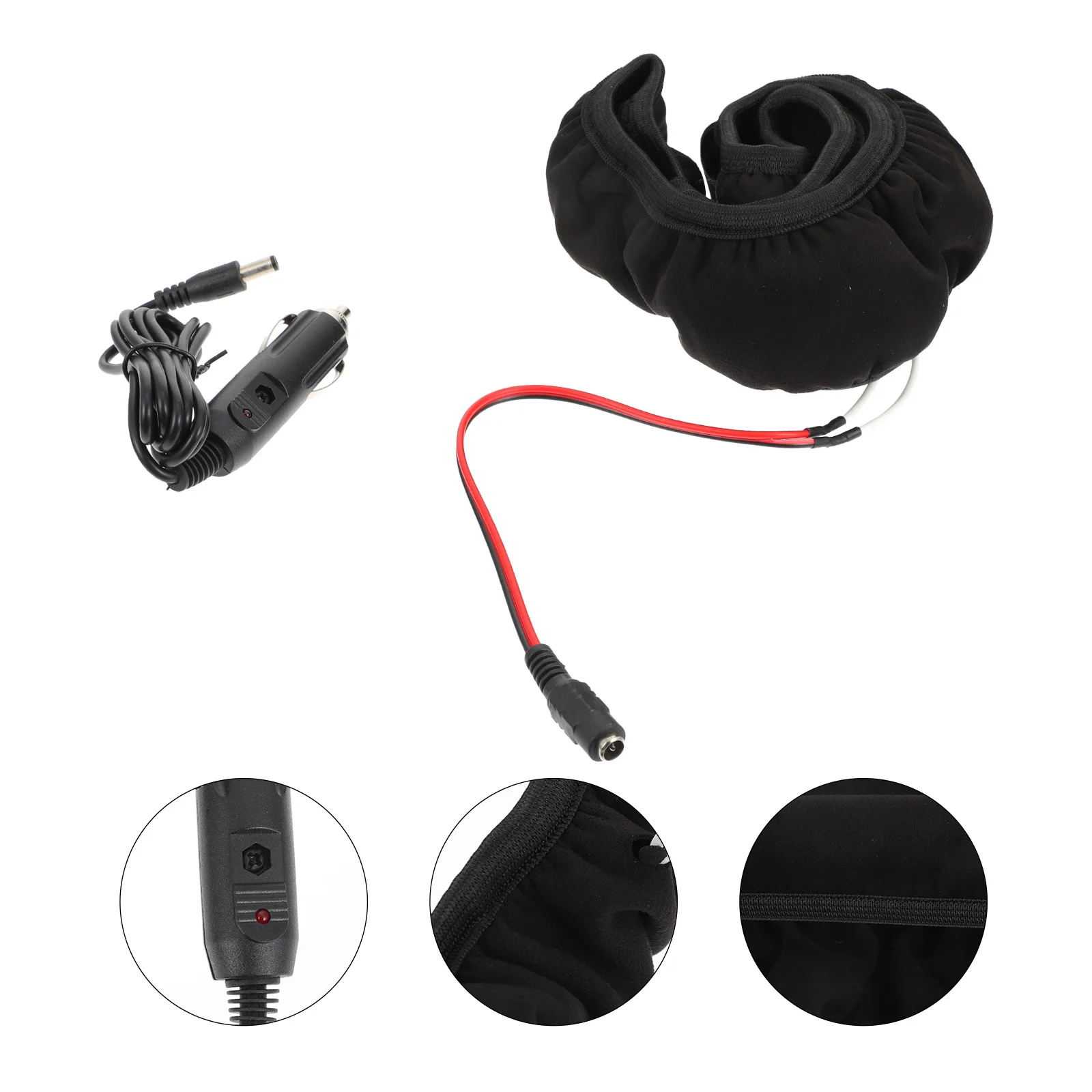 

Steering Wheel Cover Car Auto Accessory Decor Handle Heating Heated Protector Suede Inside