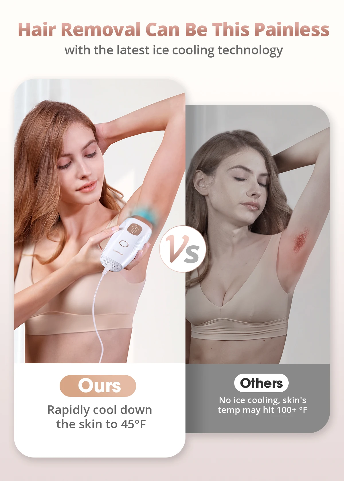 Laser Hair Removal - Cooling Painless IPL Hair Removal with Cleaning Lamp 9 Energy Levels for Women and Men Home Whole Body Use 4