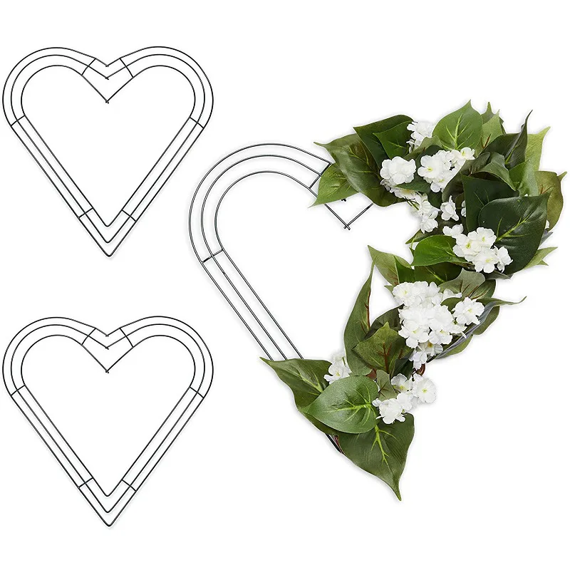 Love Garland Hoop Heart Shaped Wreath Frame Decorative Floral Hoops  Centerpiece Stand - AliExpress