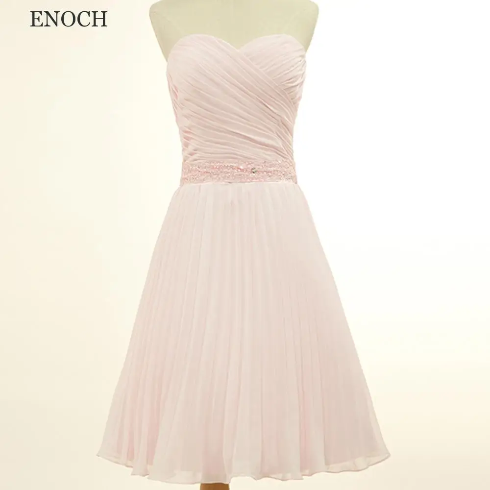 

ENOCH Mini Sweetheart Beaded Homecoming Dresses Open Back Sleeveless Chiffon Party Dresses New Vestidos De Fiesta Custom Made