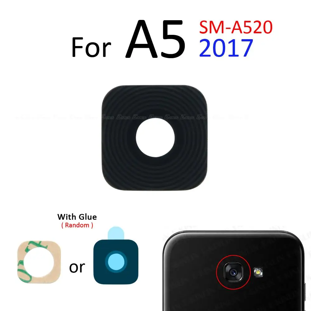 Rear Camera Lens With Glue Sticker For Samsung Galaxy A3 A5 A7 A6 A8 Plus A9 2018 2017 Back Camera Glass Replacement Parts