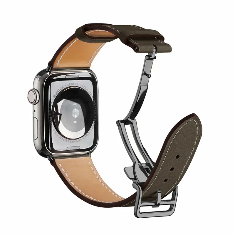 Premium Genuine Leather Watch Strap - Elegant Wristband