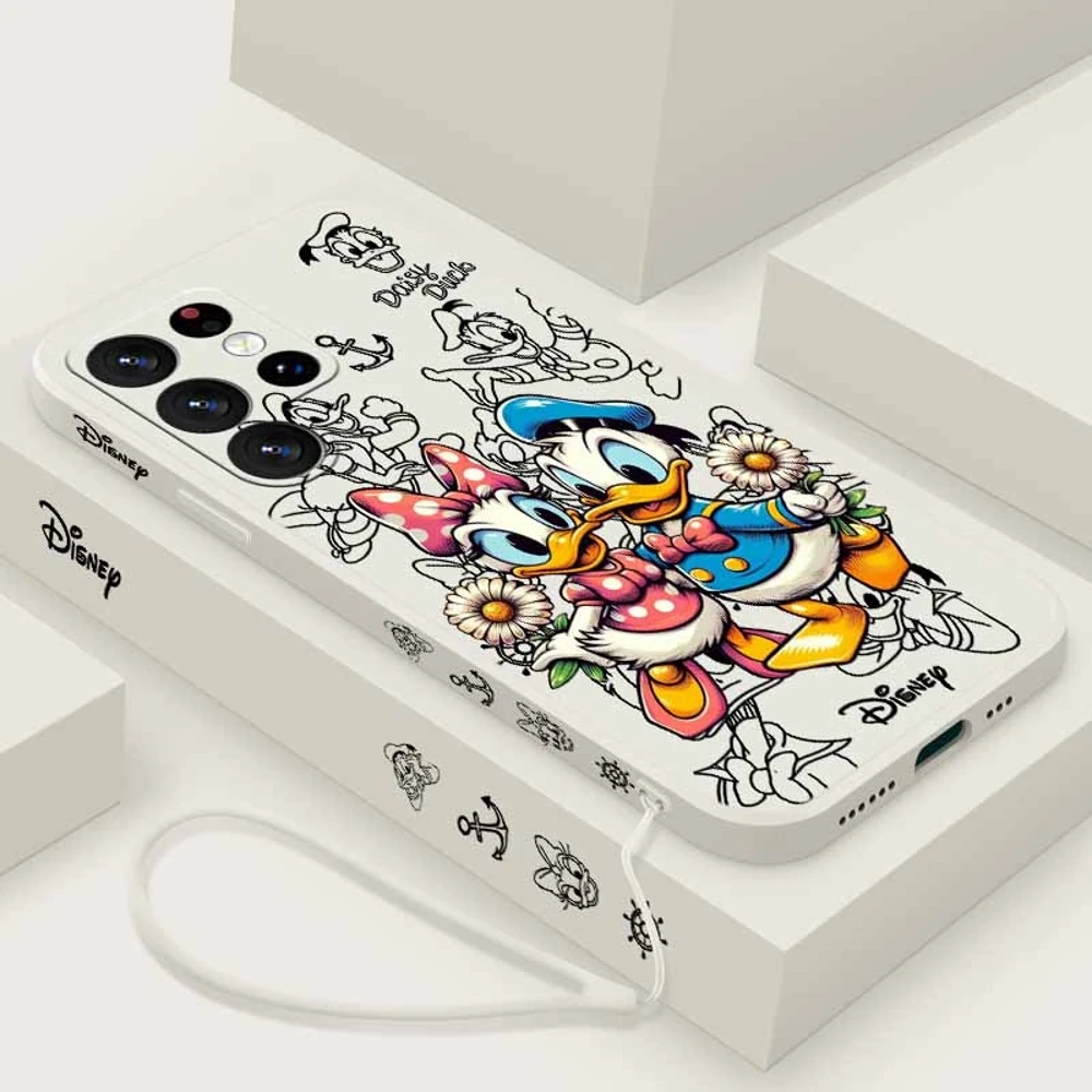 Donald Duck Cute Liquid Left Rope Phone Case