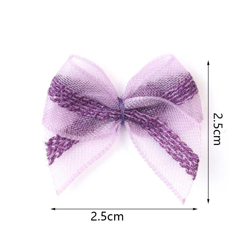30pcs Mesh Ribbon Bows For DIY Craft Decoration Nail Manicure