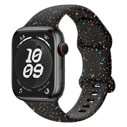 Premium Sport Silicone Loop for Apple Watch - Soft and Durable Strap Bracelet (Black)