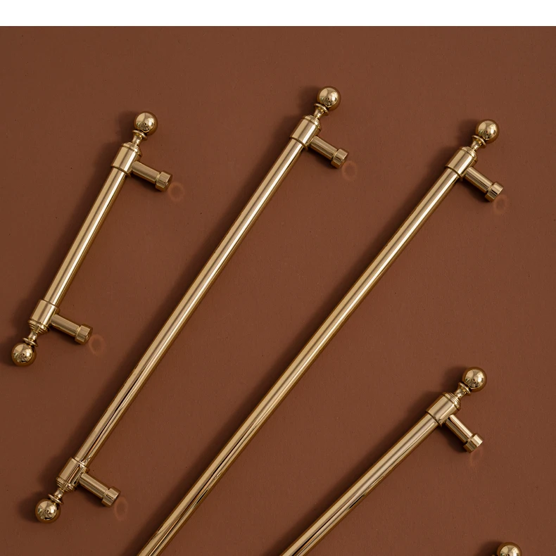 gold brass wardrobe handle long furniture pull