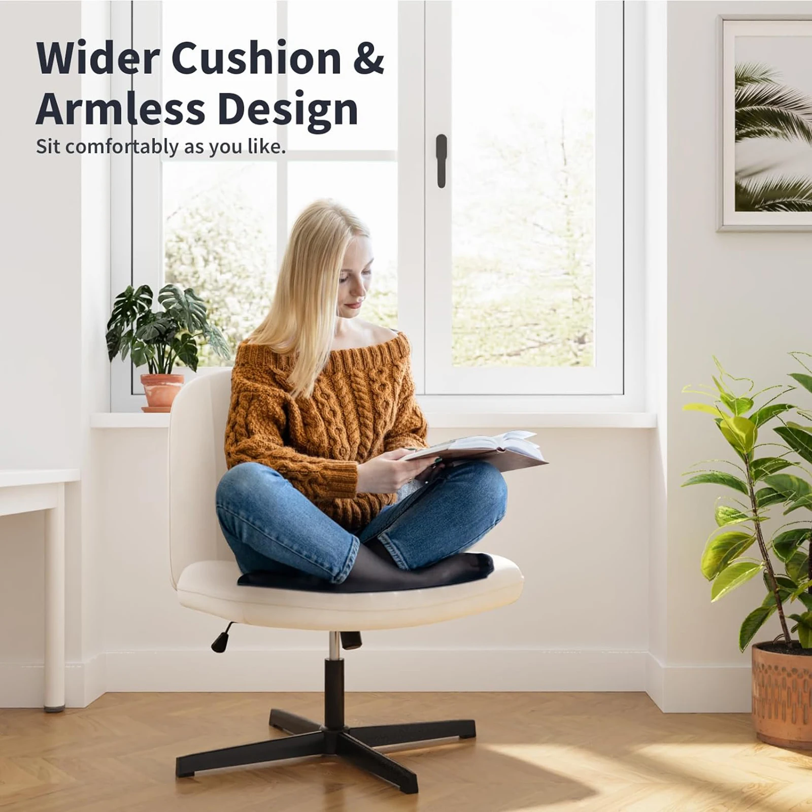 Ergonomic Criss Cross Leg Office Chair