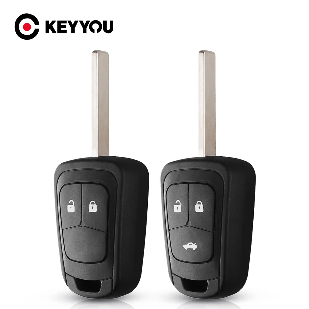 Key Case Car Remote Key Car Key Car Key Shell Key Shell 2/3 Buttons Car Remote Key Shell Fob Case For Chevrolet AVEO Cruze For Opel Malibu Sonic Replacement HU100 Key Blade