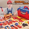 Toolbox Toy Boy Pretend Play Nut Screwing Blocks Simulation Maintenance Electric Drill Repair Baby Screw Assembly Kits Kids Gift 1