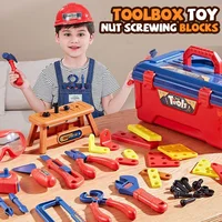 Toolbox Toy Boy Pretend Play Nut Screwing Blocks Simulation Maintenance Electric Drill Repair Baby Screw Assembly Kits Kids Gift 1