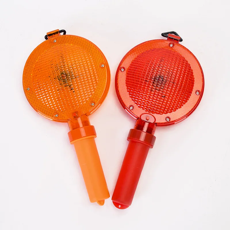 KOOJN Night Traffic Safety Warning Strobe Lights Large Flat Light Circular Cake Lights and Road Cone Can Hold LED