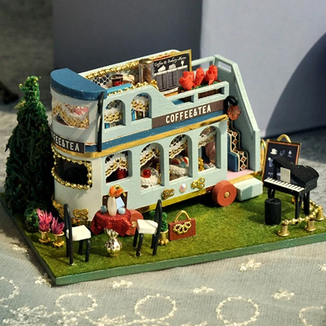 DIY Dollhouse Kit with Lights Creative Room Mini Doll House Accessories with Furniture for Kids Teens Adults 1