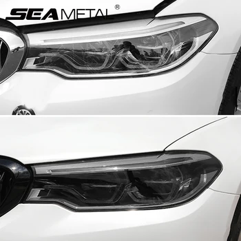 SEAMETAL 광변색 자동차 헤드라이트 보호 필름, TPU HD 헤드램프 스티커, 블랙 퍼플, DIY 자동차 헤드라이트 필름, 자동차 스타일링