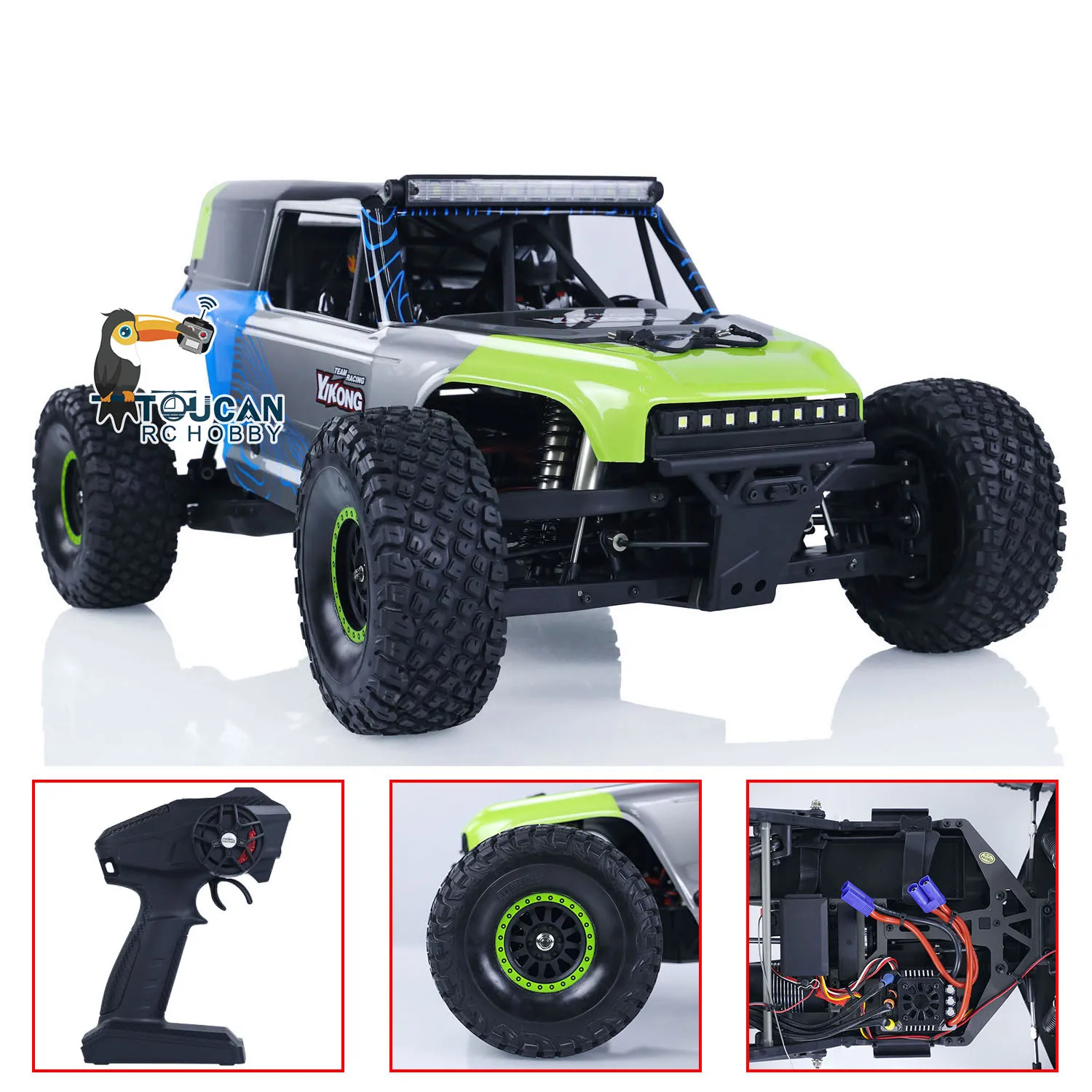 4WD YIKONG RC 1/7 Crawler 4X4 Remote Control Off-road Car Vehicles YK4073 TB7 Painted Assembled Model with Motor TH23008 3