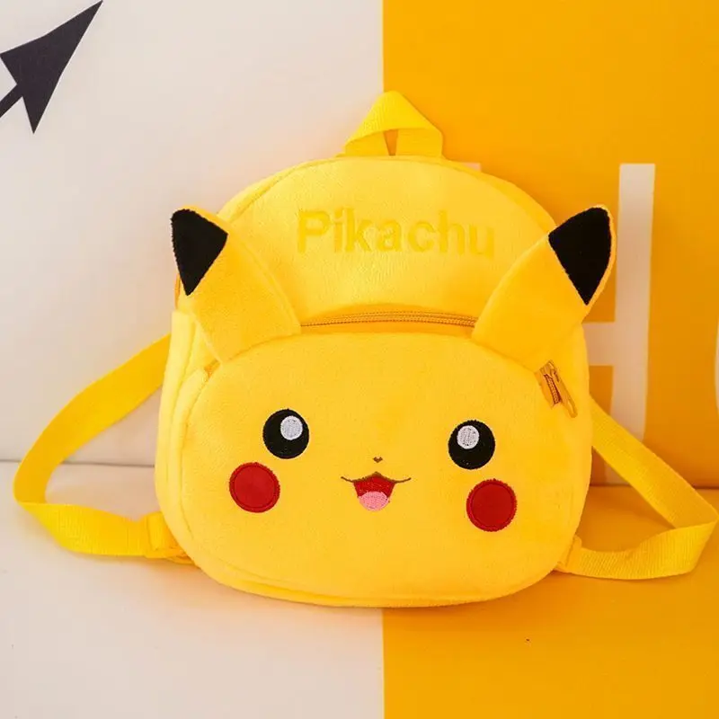 Pokemon Pikachu Plush Backpack kawaii Anime Figure Stuffed Toy Soft Cute Baby School Bag Children Birthday Gifts