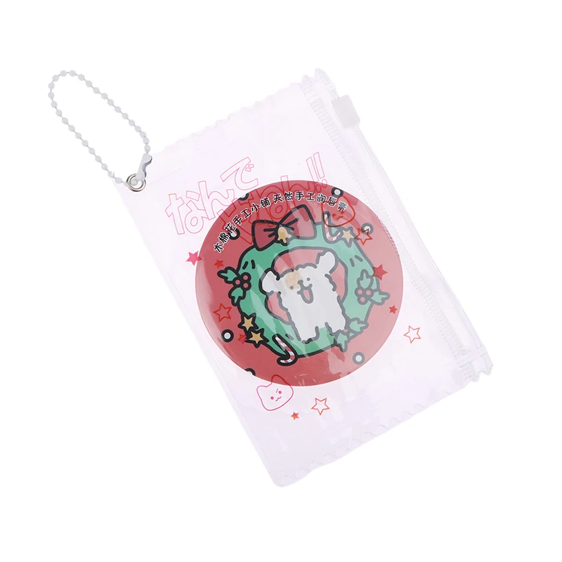 1Pc Cute Transparent Candy Bag Props Badge Storage Display Bag Pendant Protective Shell Card Sleeves Holder,storage bag