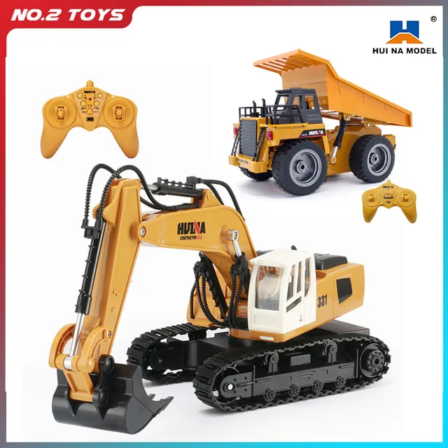 1:18 Big Rc Truck Excavator Bulldozer Cars Trucks Tractor Model Engineering Car 6Ch 2.4G Radio Controlled Car Toys for Boys Kids 1