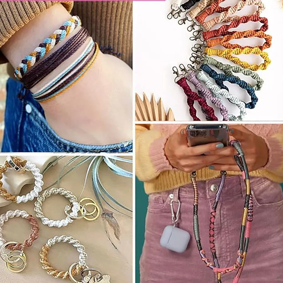 Corda 20 M Nylon Raso Annodamento Cinese Seta Macramè Corda - Foto 10