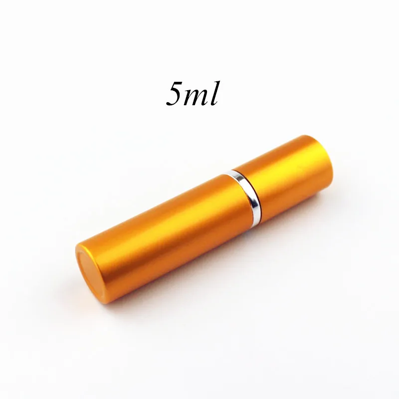 Compact Refillable Perfume Spray Bottle with Aluminum Case, 5ml - 10ml Capacity