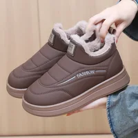 Women's Winter Snow Boots Fleece Lined Thick Warm Casual Cotton Boots Mom Shoes Antifreeze Comfortable All Matched Booties