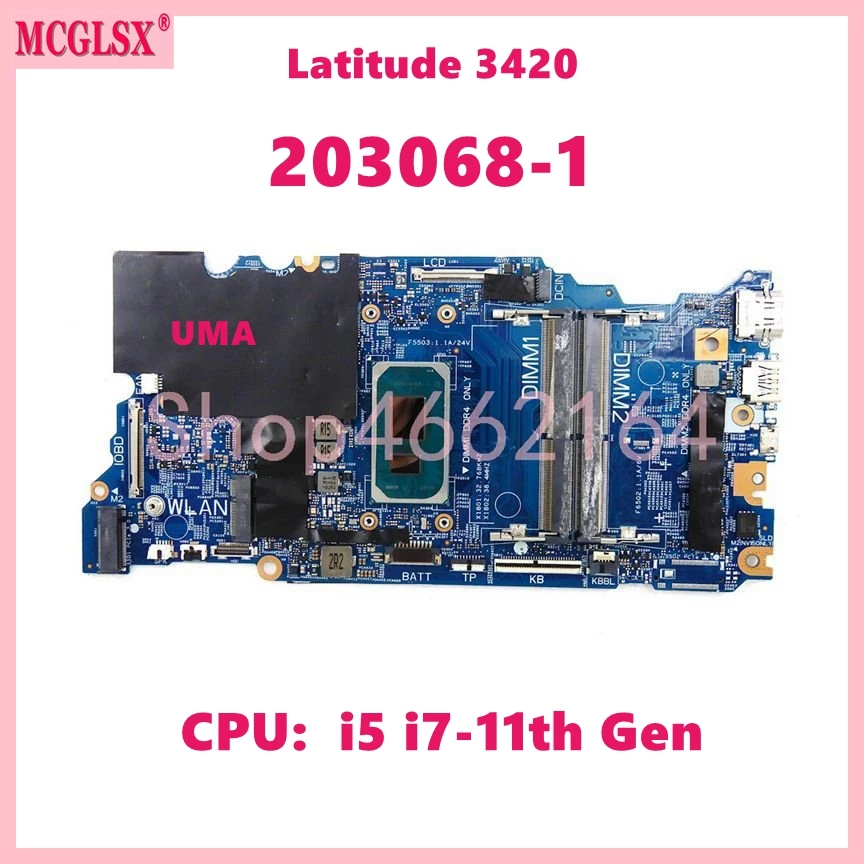 203068-1 Con Scheda Madre Per Notebook Cpu I5 I7-11Th Gen Per Scheda Madre Per Laptop Dell Latitude 3420 Testata Ok