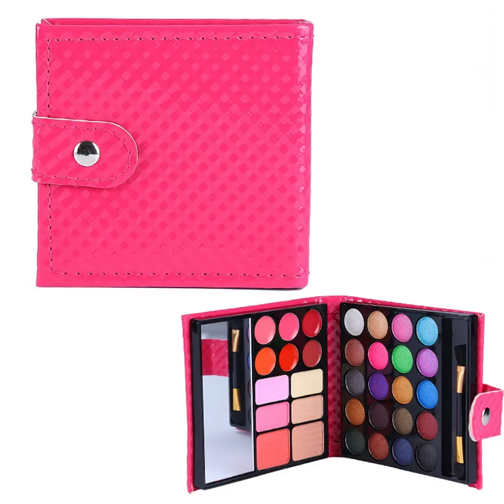 33 Colors Eye Shadow Powder Blush Lipstick Lasting Cosmetics Makeup Set with Mirror For Beginner Kids Travel Portable Palette 5