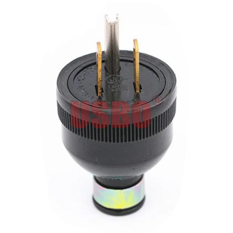검정색 미국 플러그 15A / 125V NEMA 5-15P 미국 3 핀 인라인 산업 전원 플러그 유형-B 공급