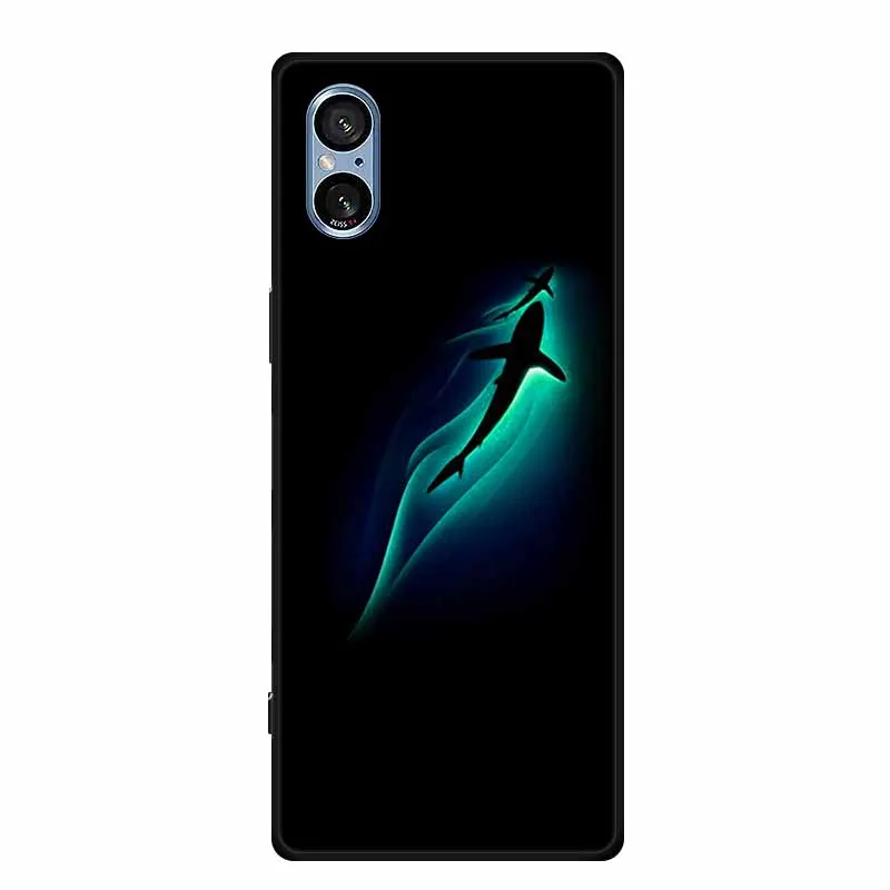 Stylish Black Silicone Soft Phone Case with Fashion Pictures