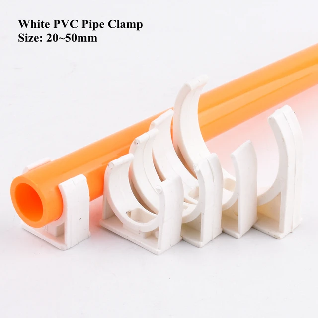 2~50pcs 20~50mm White PVC Pipe Clamp Water Supply Garden Irrigation Water Tube  Clip Aquarium Fish Tank Adapter Pipe Fixing Joint - AliExpress