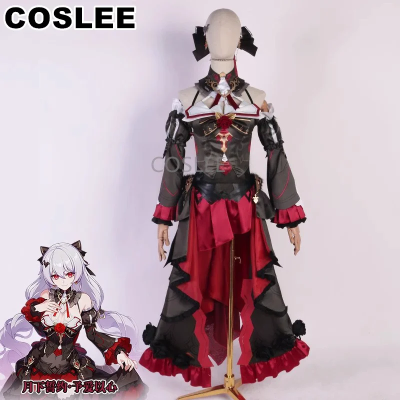 

COSLEE Honkai Impact 3rd Theresa Apocalypse Cosplay Costume Game Suit Uniform Dress Halloween Party Outfit For Women XS-XL New