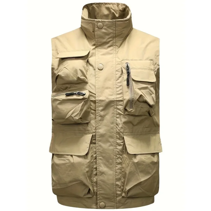 Men Jackets Denim Vest Men's Clothing Free Shipping Waterproof Hunting Padded Luxury Tactical Leather Vests Windbreaker Camping