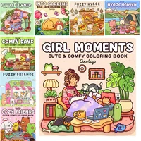 1/8PCS Coloring Book COZY FRIENDS Coloring Book for Adults and Teens Featuring Adorable Creepy Creatures for Festival Gifts 1