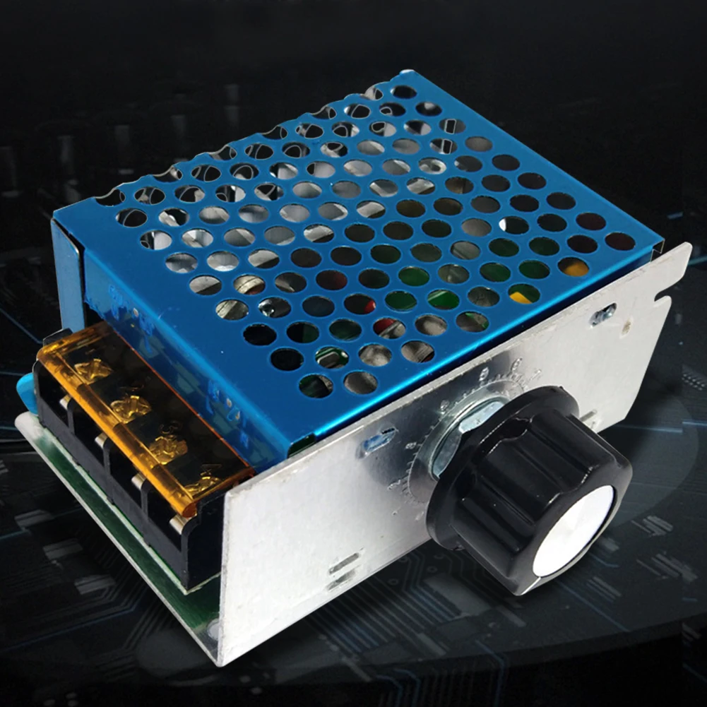 4000W 사이리스터 전자 전압 조정기 컨트롤러(케이스 포함) AC 220V 전자 전압 조정기 제어 스위치 고전력