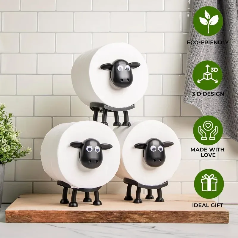 Creative Sheep - Designed Home Roll Paper Holder: Fun and Functional for Daily Use