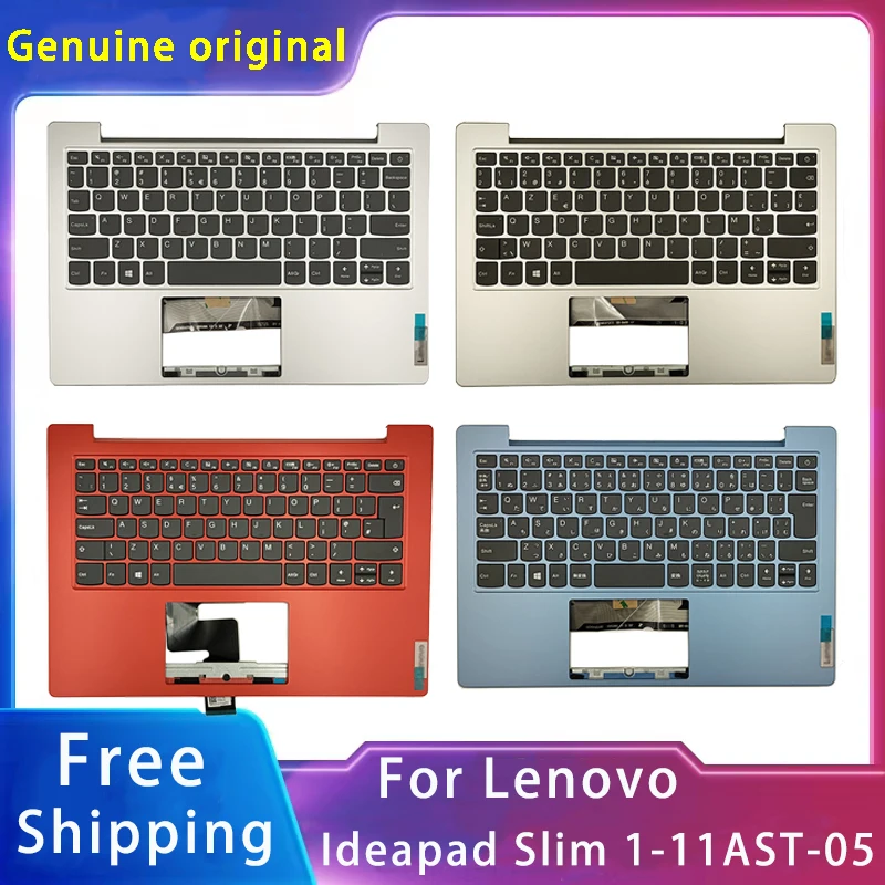 

New For Lenovo Ideapad Slim 1-11AST-05 Replacemen Laptop Accessories Palmrest And Keyboard Language:US UK BE TR Japanese